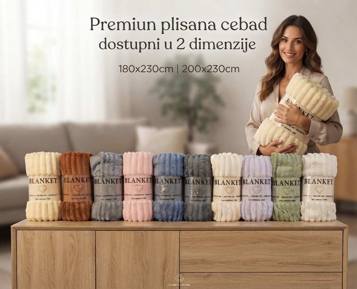 Premium Plišano Rebrasto Ćebe – Vaša Oaza Mekoće i Topline