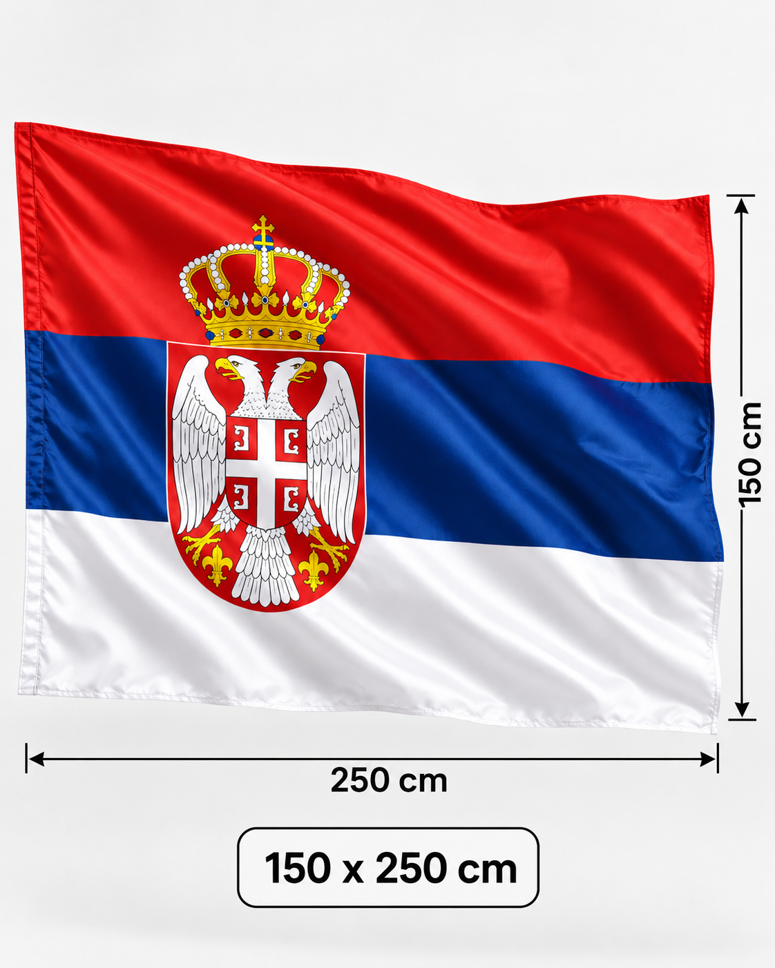 Zastava Srbije dimenzije 150 x 250 cm
