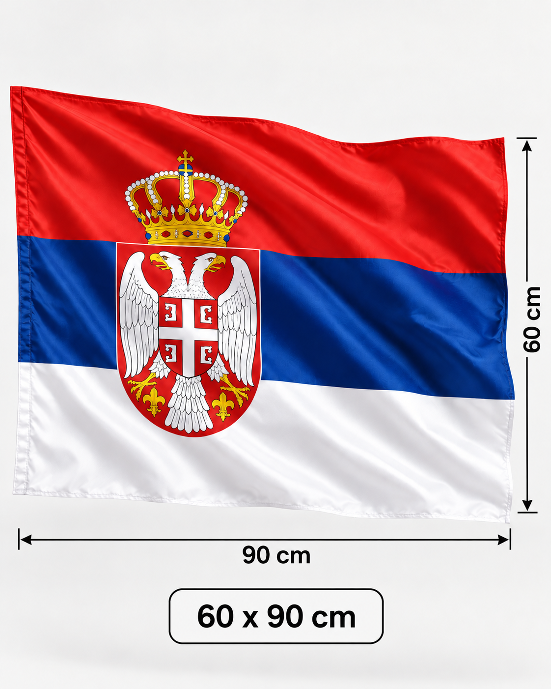 Zastava Srbije dimenzije 60 x 90 cm