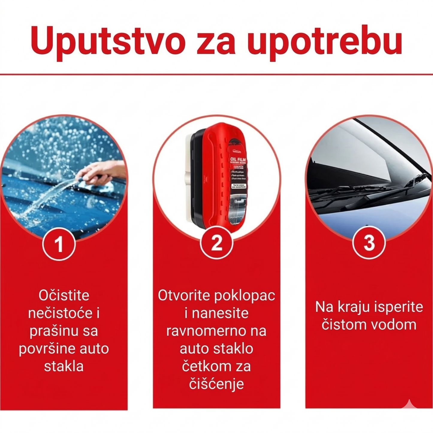 2 x Cetka sa ugradjenim sredstvom za stakla
