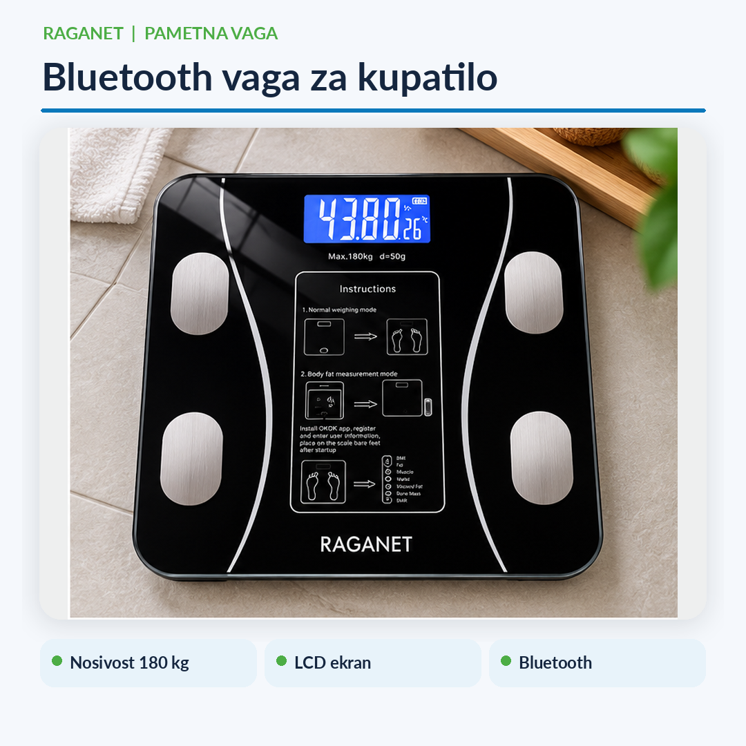 RAGANET pametna Bluetooth vaga – glavna slika